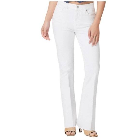 ANTHROPOLOGIE Paige Laurel Canyon High Rise Flare Jean Crisp White NEW - Picture 12 of 13